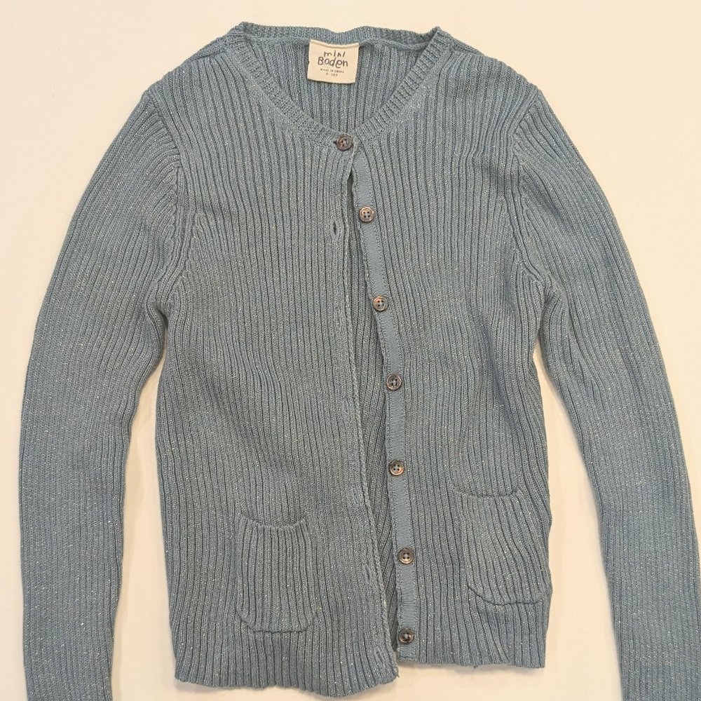 Mini Boden size 9-10Y button sweater with pockets